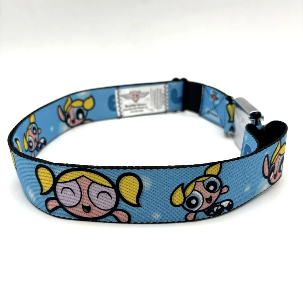 Rare Deadstock 2015 Buckle-Down BUBBLES Powerpuff Girls Seatbelt Belt 28-46